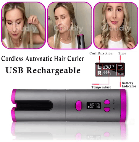 Cordless Auto Rotating Ceramic Hair Curler