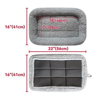 Enjoying Soft Plush Cat Bed Mat 16 x 22 Pet Cushion with Pillow Around for Dogs Cat Curling Sleep Cat Pad for Cat CarrierCrate Dog SelfWarm Bed Antiskid Bottom Medium