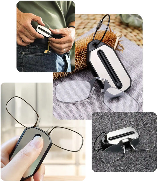 Nose Clip Reading Glasses