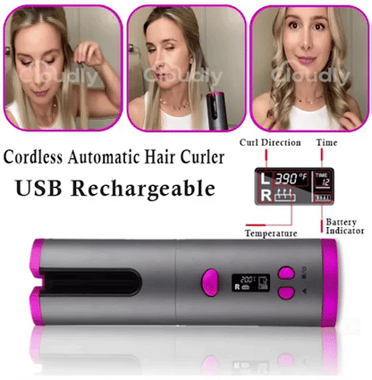 Cordless Auto Rotating Ceramic Hair Curler