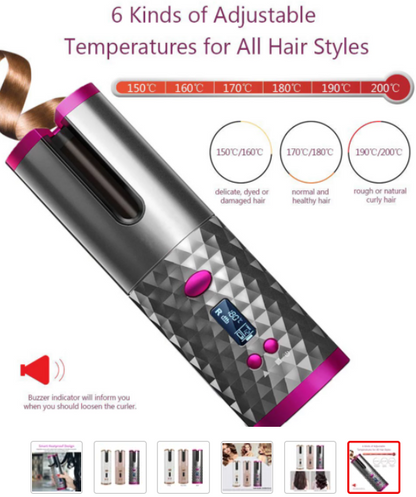 Cordless Auto Rotating Ceramic Hair Curler